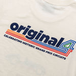 Formula 1 fans: this is a detail shot of the P1 shirt back with multi color Original4 logo.