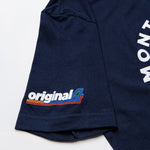 Formula 1 fans: This is a detail shot of the multicolor Original4 logo on the right sleeve of the t-shirt.