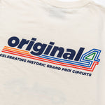 Formula 1 fans: this is a detail shot of the P1 shirt back with multi color Original4 logo.