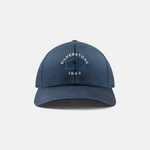 Formula 1 fans: This is a navy baseball cap front embroidered with blue Silverstone Grand Prix track and white Silverstone name plus white 1948.